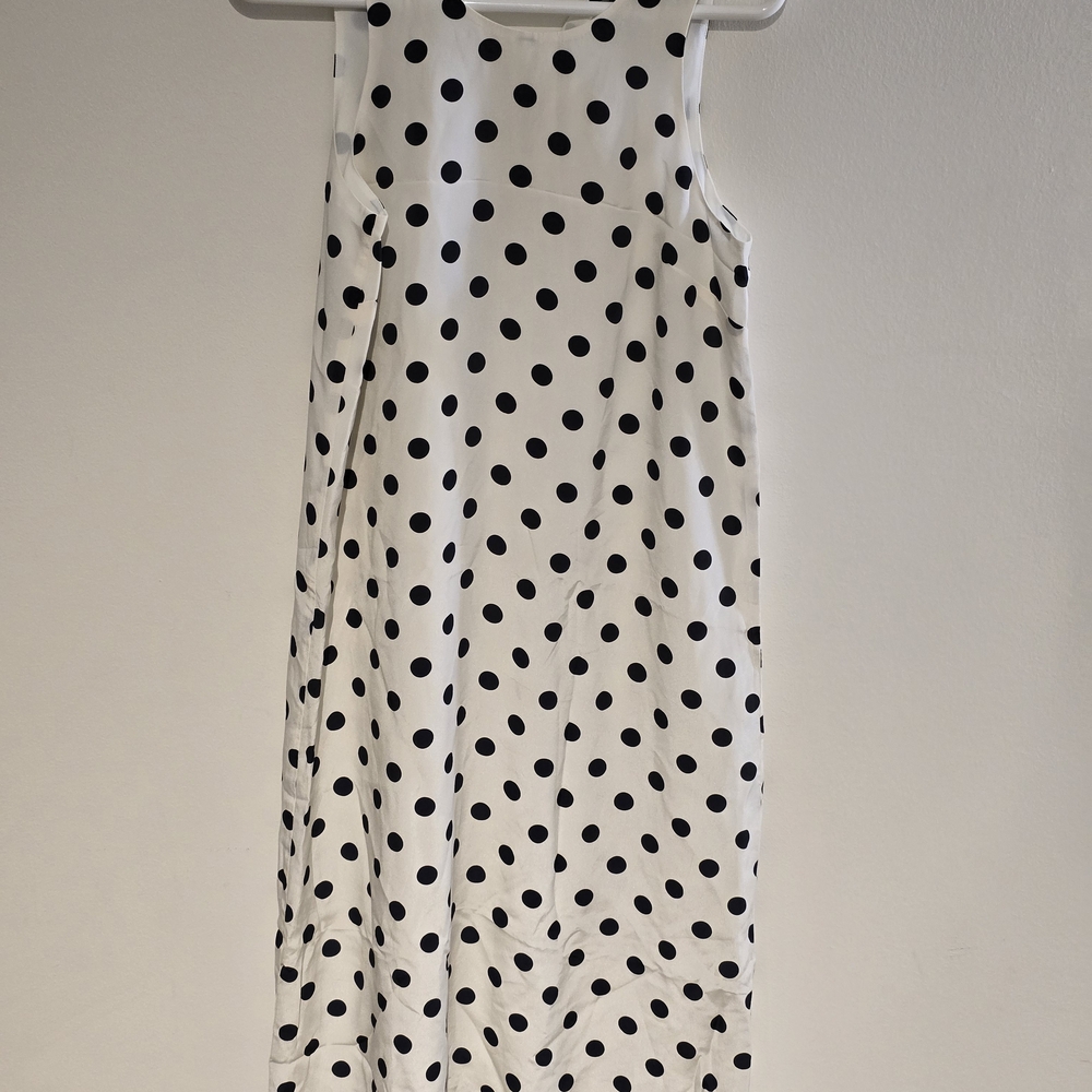 J. Crew Black and White Polka Dot Maxi Dress